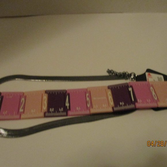 NECKLACE SILVER/BLACK LOOKING OVER 14" - Picture 4 of 5